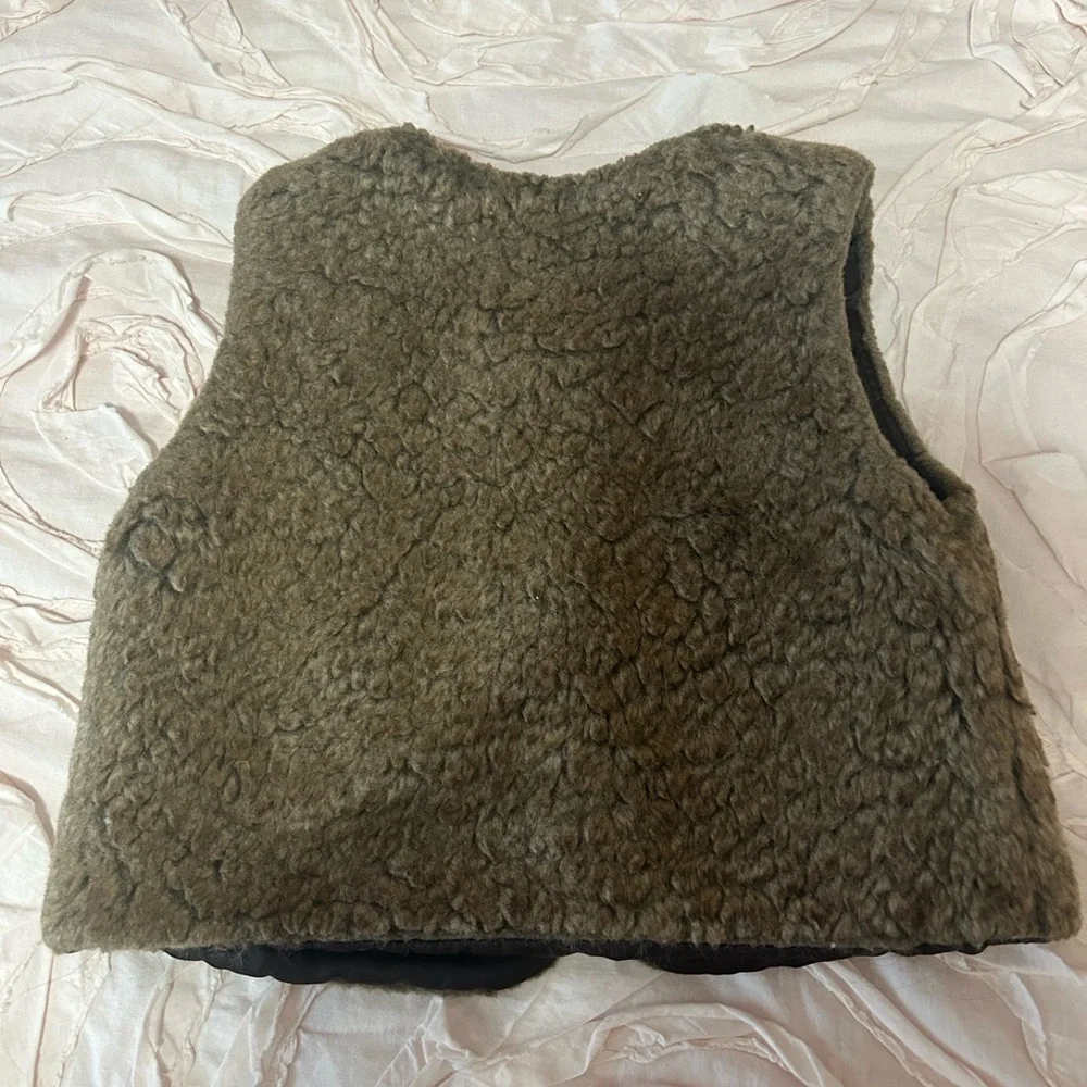 Old Navy Faux Brown Fur Vest GU Size 4T